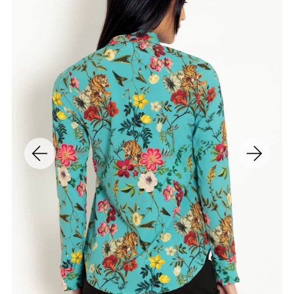 Blackmilk Clothing Tropical Tiger Long Sleeve Business Time Shirt XL - Picture 2 of 4